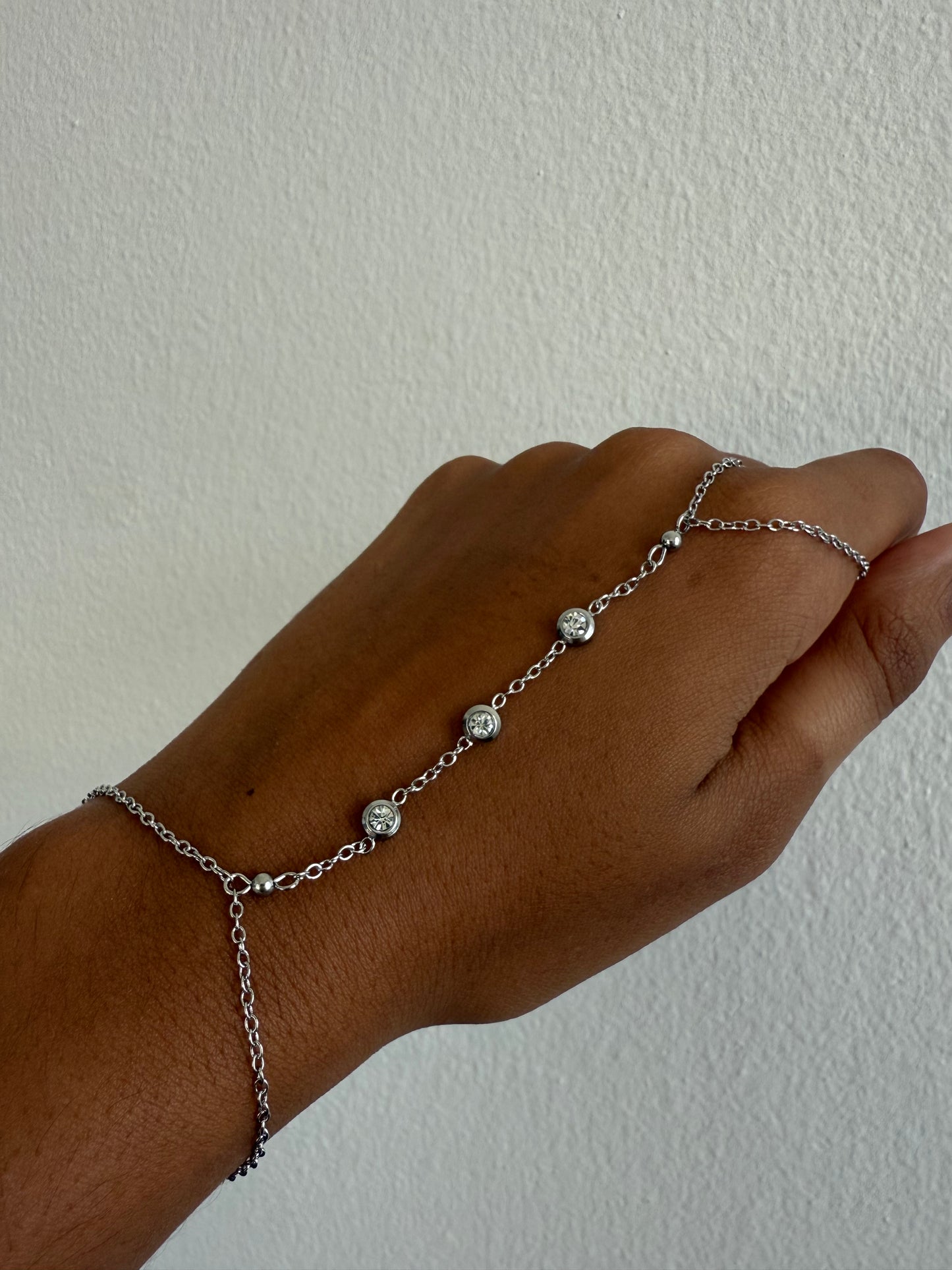 Enid Silver Hand Chain