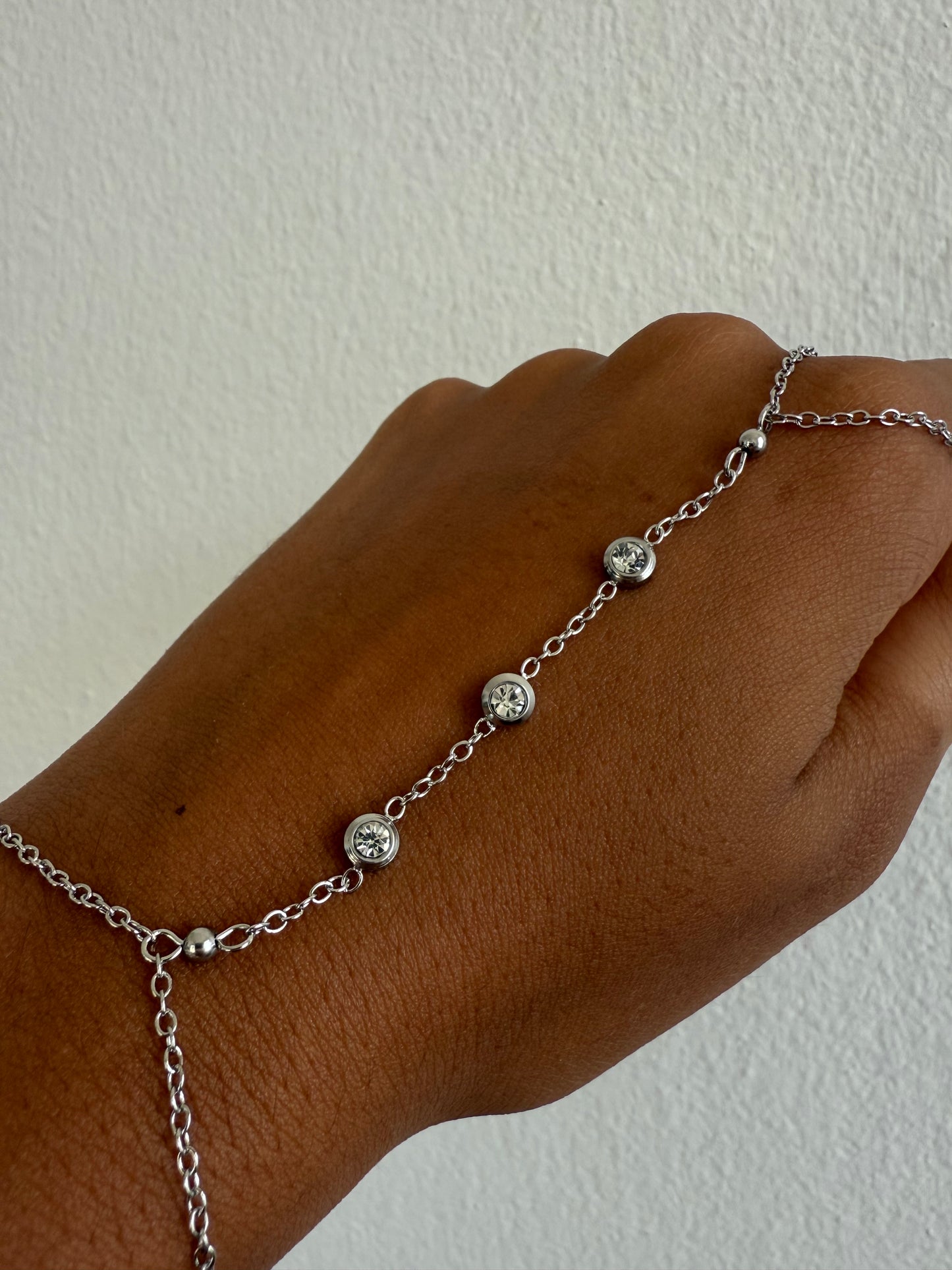 Enid Silver Hand Chain