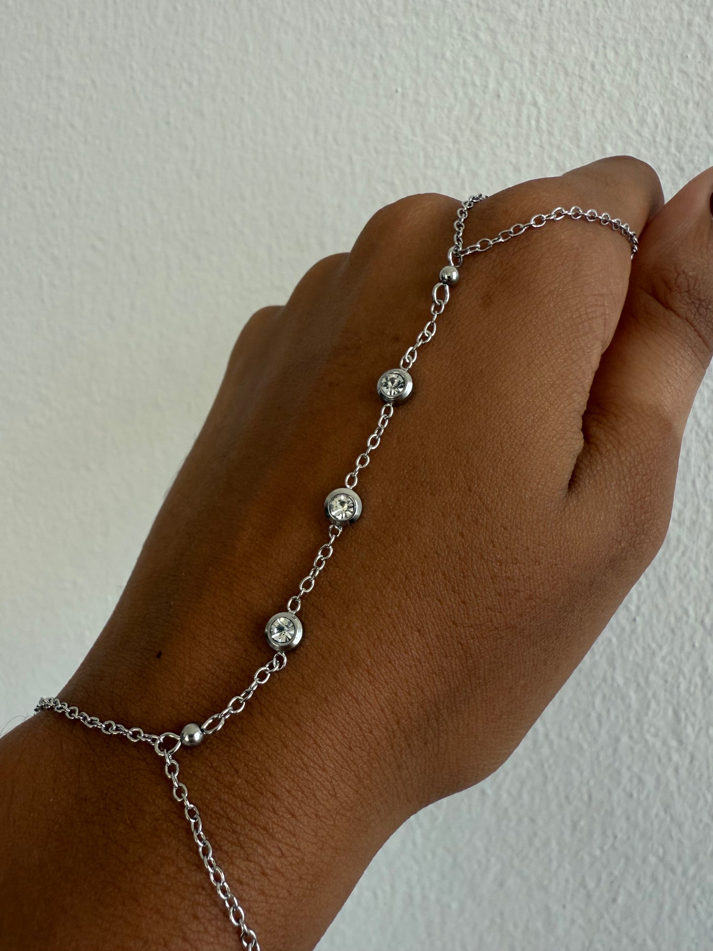Enid Silver Hand Chain